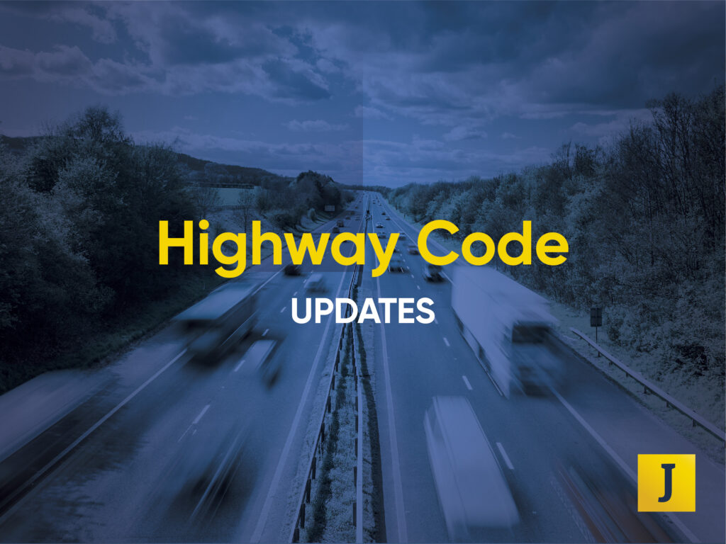 Jefferies Law Southend highway code updates. Image of a motorway and cars